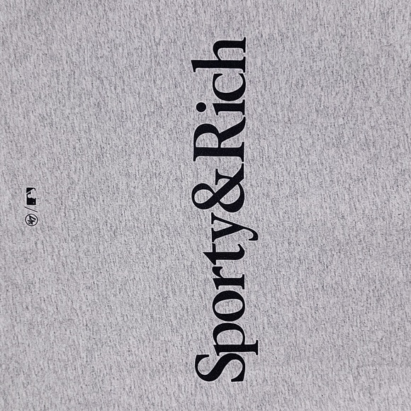 Sporty & Rich Dodgers Serif Tee In Heather Grey S NWT - Picture 13 of 15